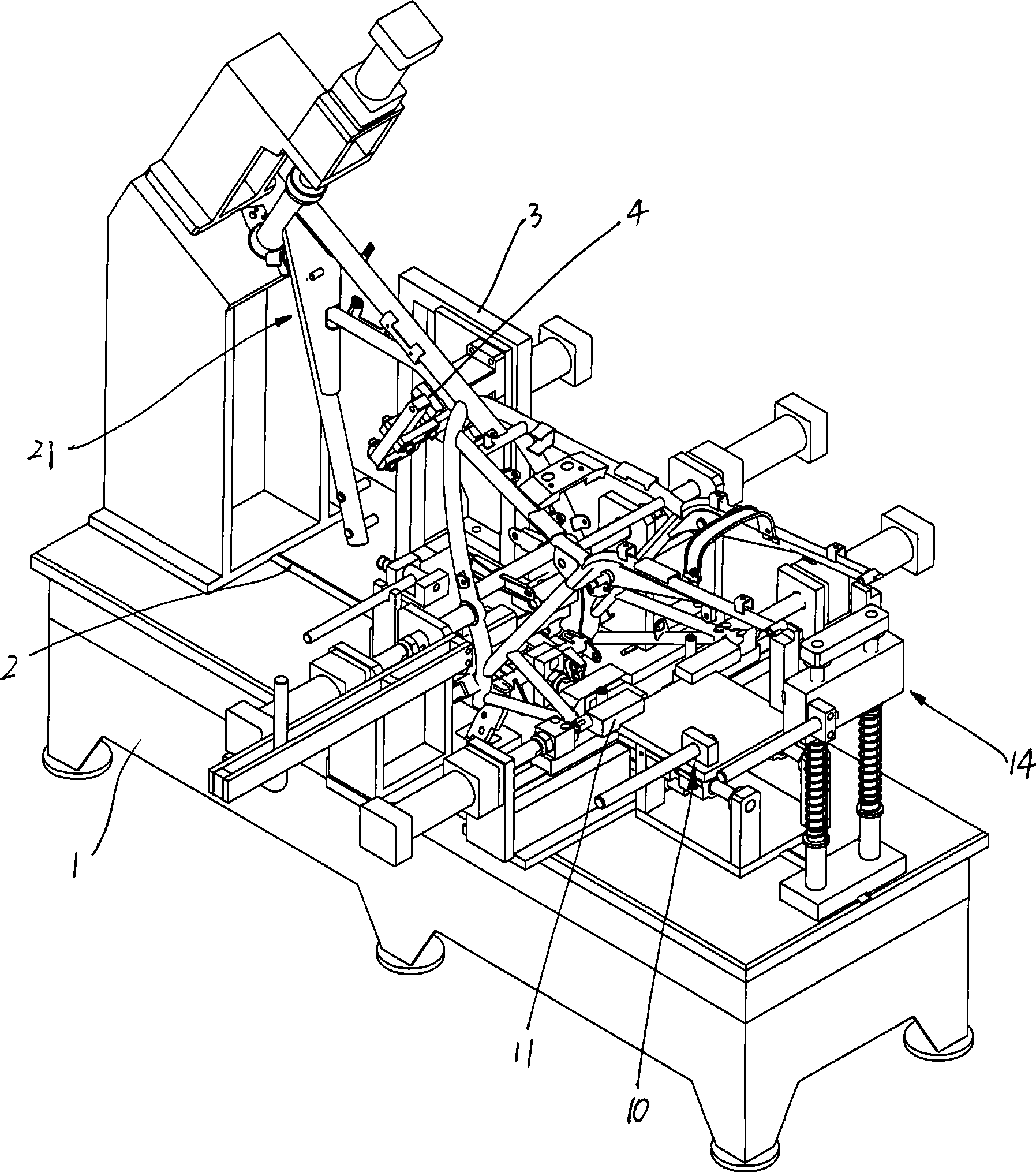 Clamping fixture for correcting vehicle frame