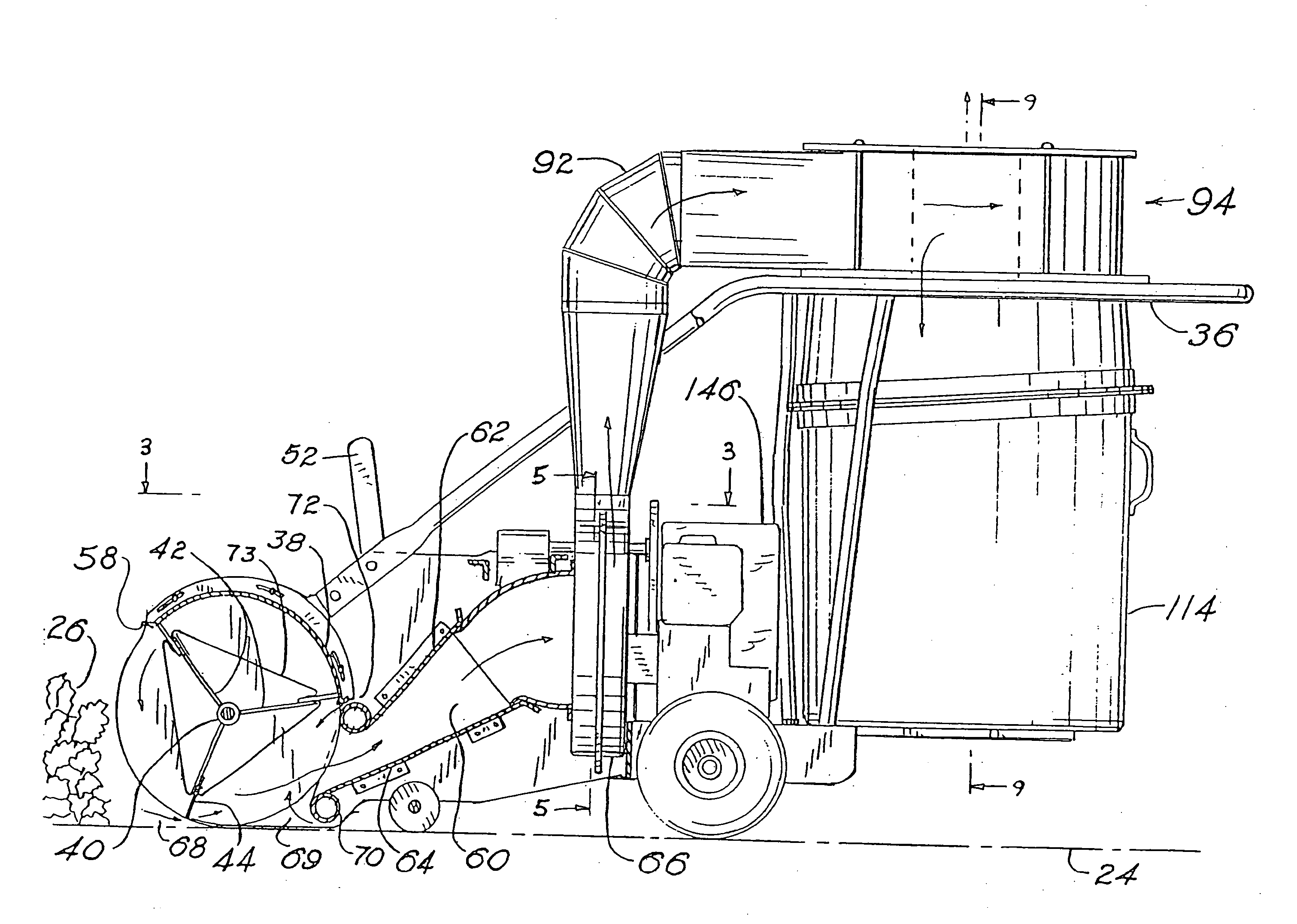 Collector and separator apparatus for lawn and garden