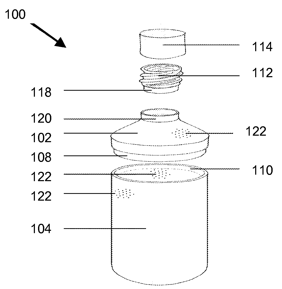 Biodegradable container for liquid and/or semi-solid products