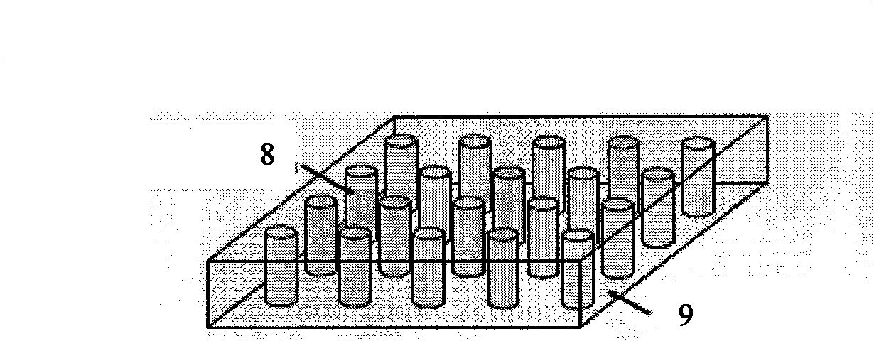 High-frequency ultrasonic transducer made of piezoelectric monocrystalline composite material as well as manufacturing method and application thereof