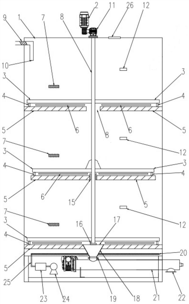 Folded plate drying bed, sludge dryer based on folded plate drying bed and wastewater treatment method