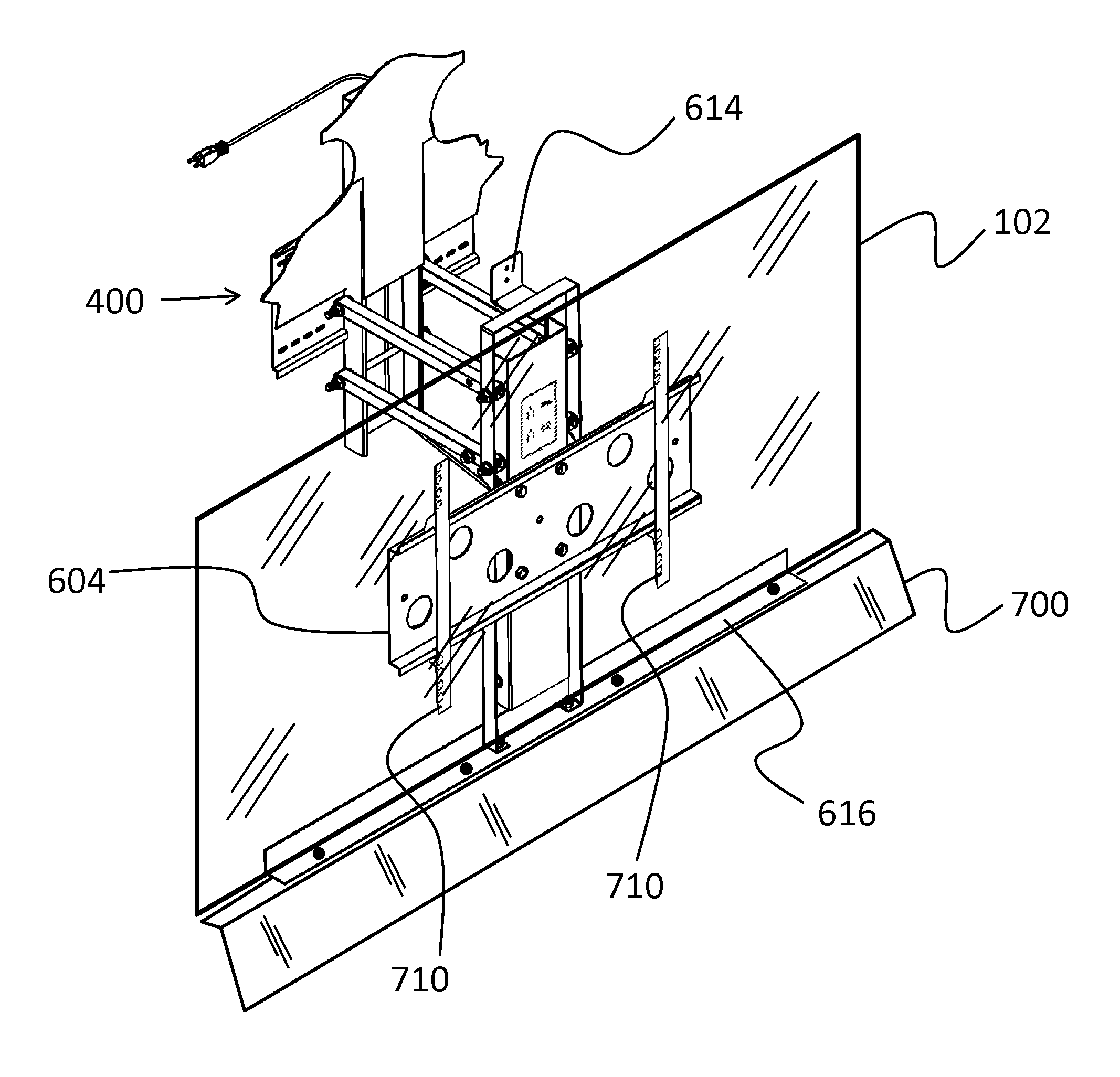 Adjustable flat-panel display mount