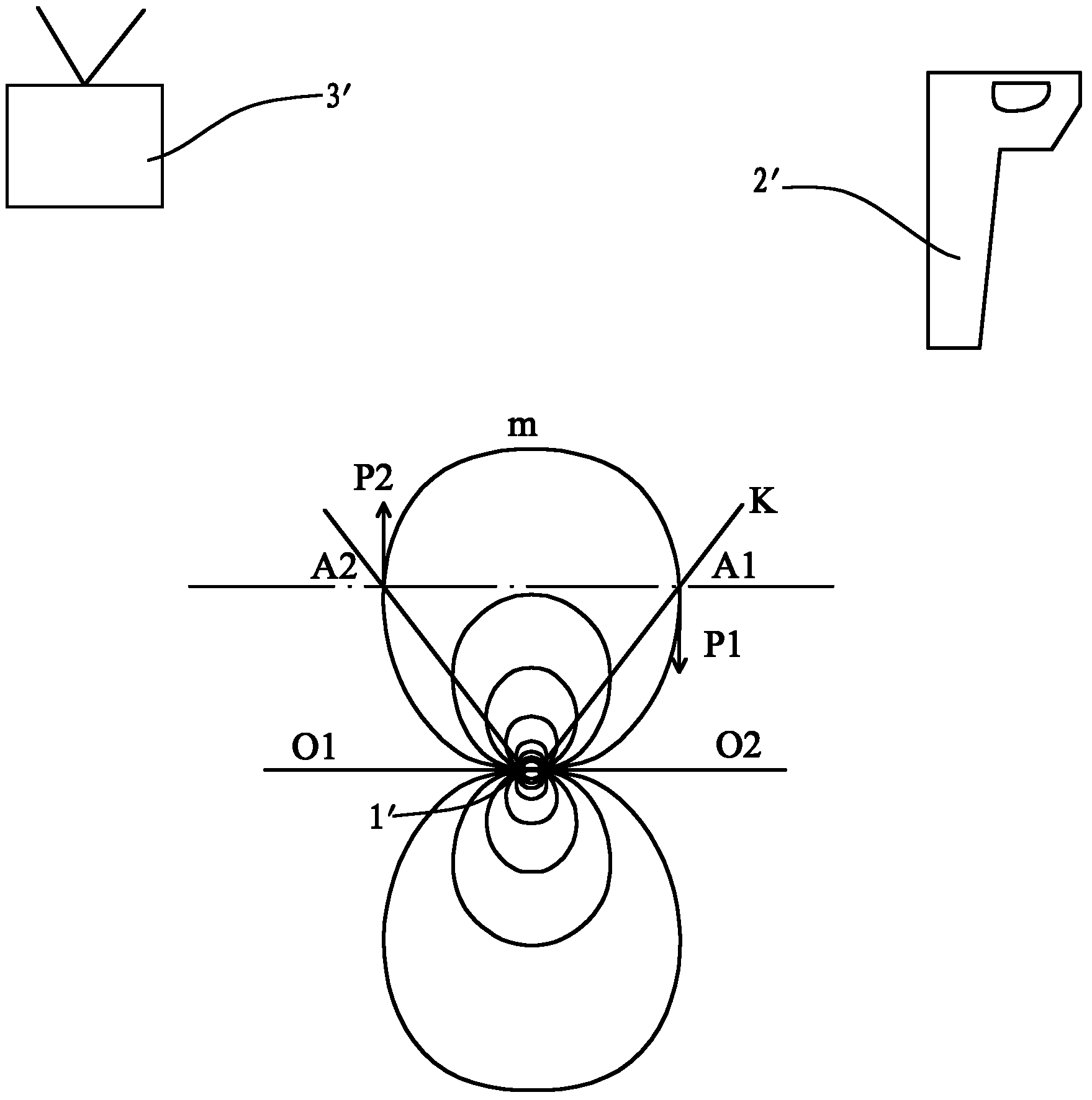 Drill bit of non-excavation drilling machine and positioning method of drill bit