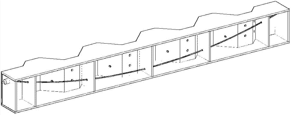 Assembled prestressed corrugated web occlusion steel girder