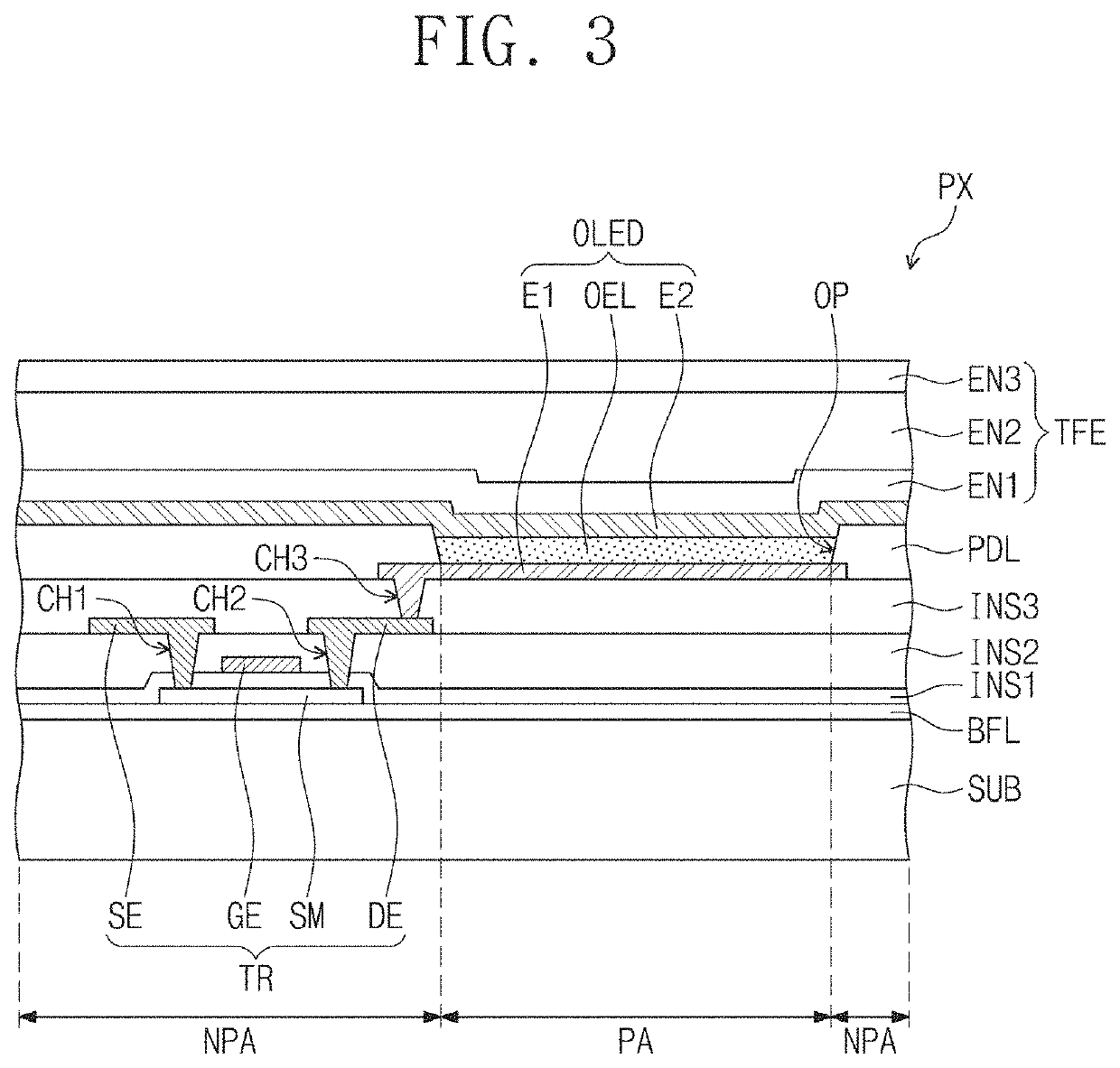 Display apparatus having dam members