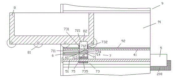 Damping-type electric drawer device