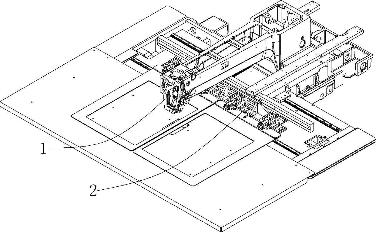 Sewing machine with templates easy to replace