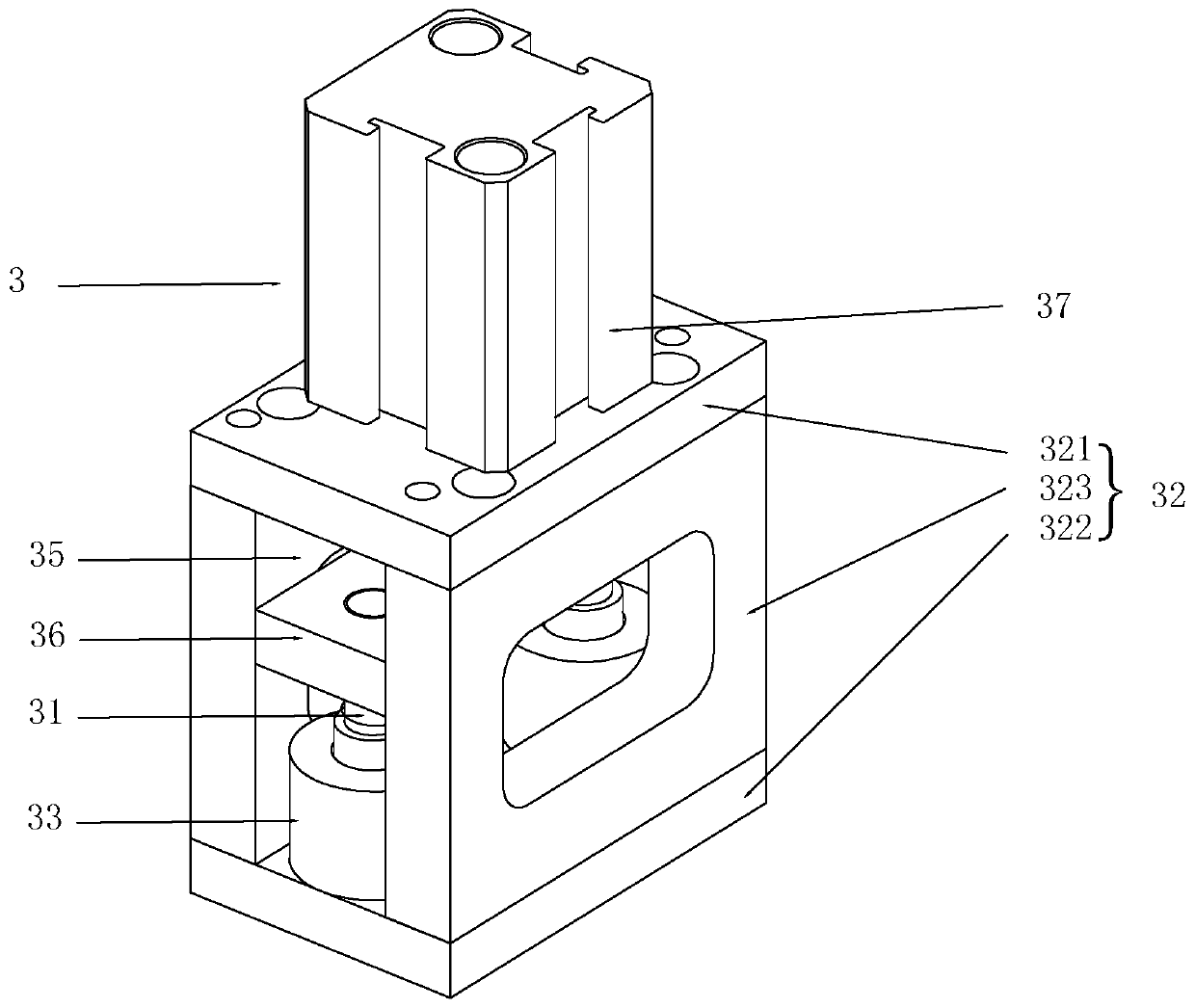 Grabbing device and transfer mechanism