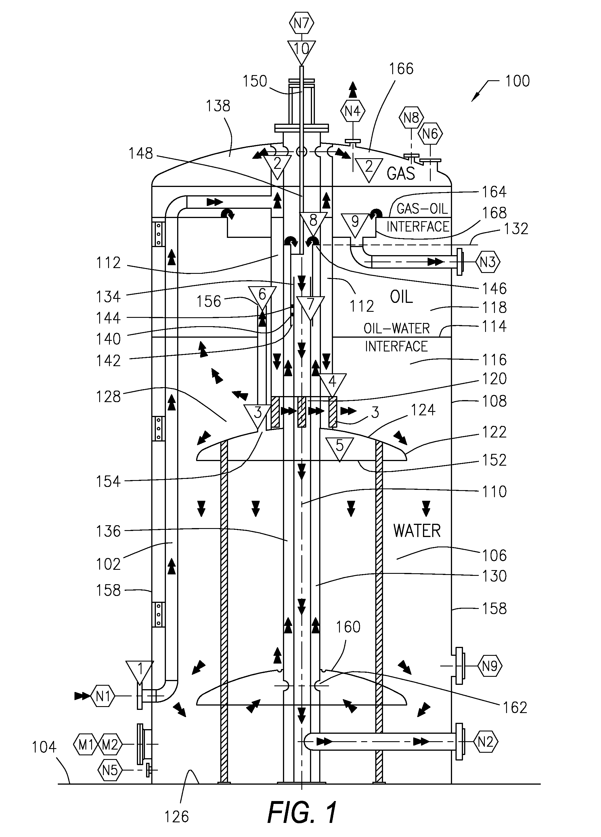 Apparatus for separating oil well products