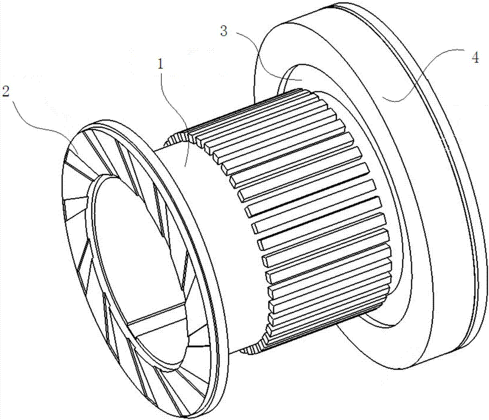 Energy accumulator pressing plate assembly