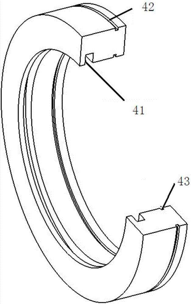 Energy accumulator pressing plate assembly