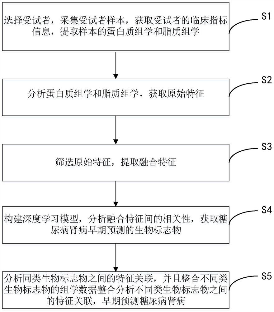 Deep learning-based diabetic nephropathy early prediction method and system