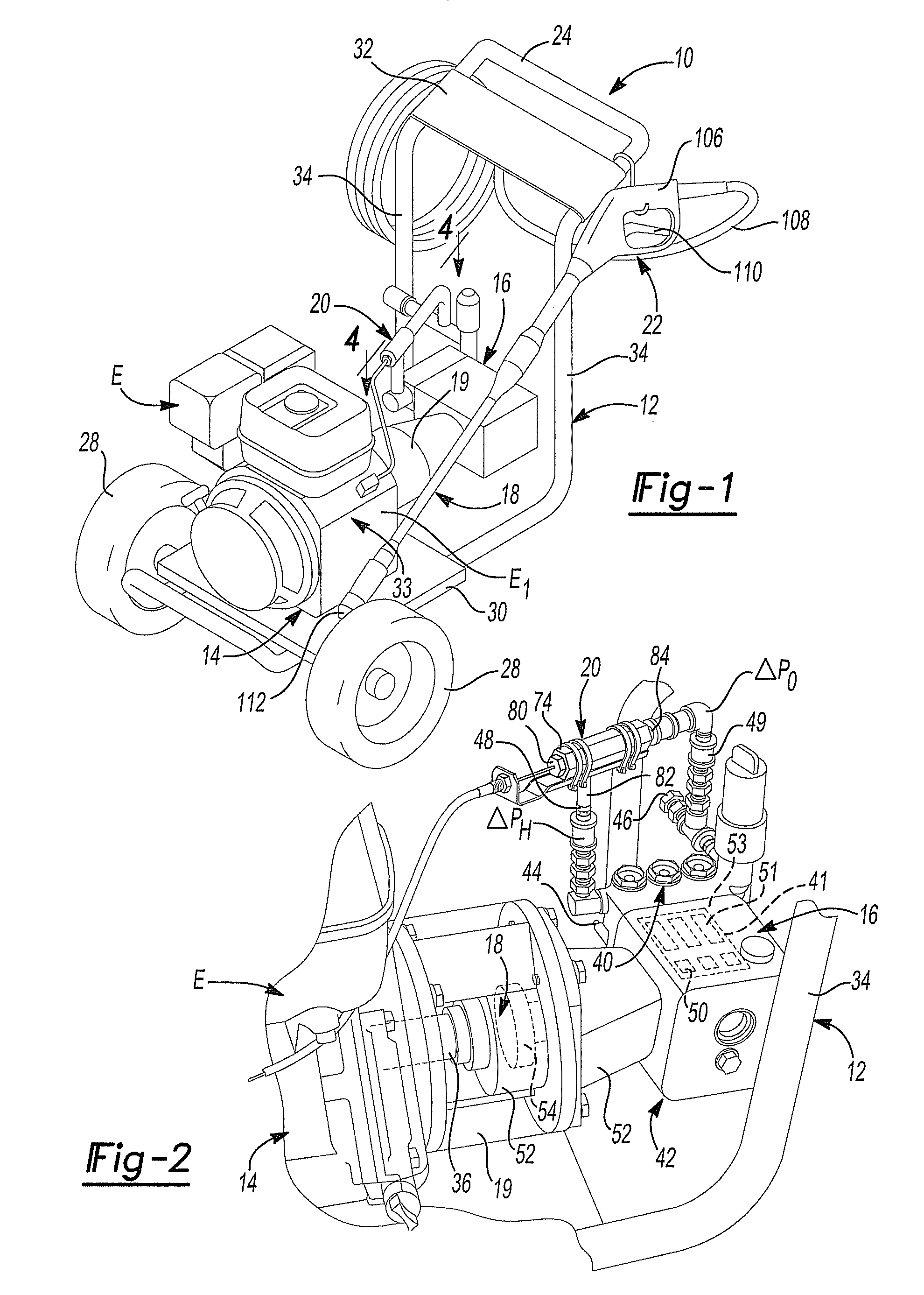 Pressure washer system and operating method