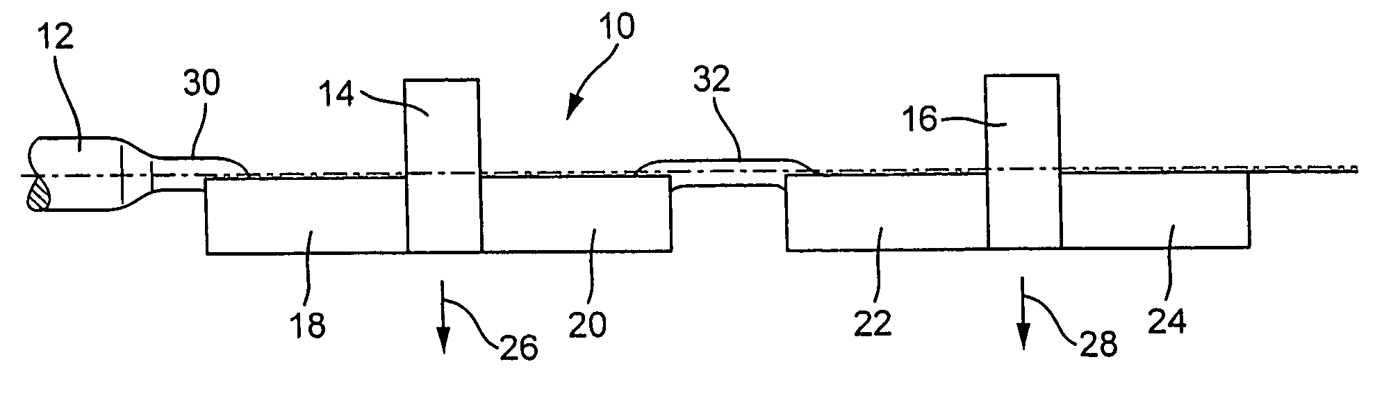 Balance shaft for a multicylinder in-line engine