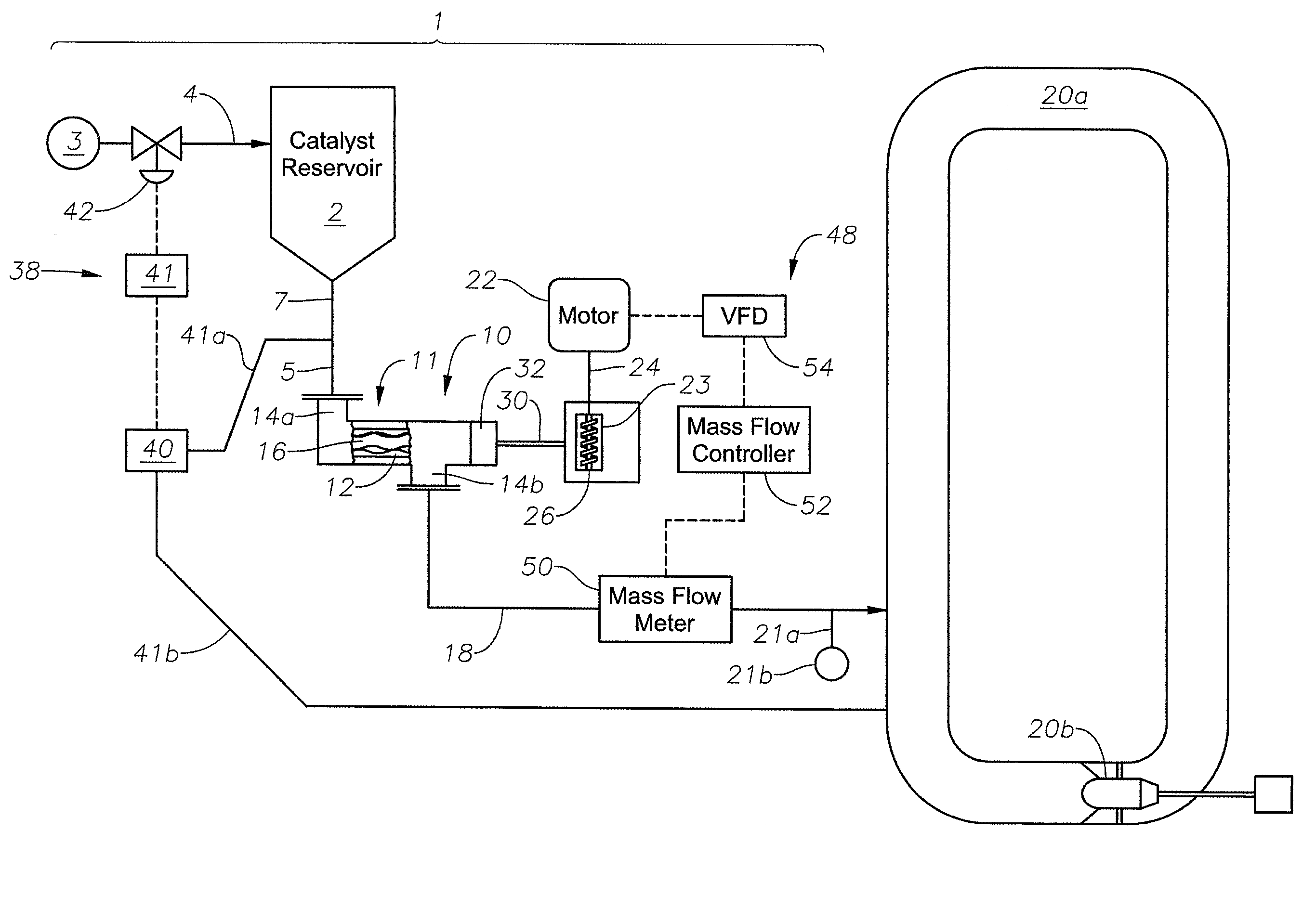 System and Method for Providing a Continuous Flow of Catalyst Into a Polyolefin Reactor