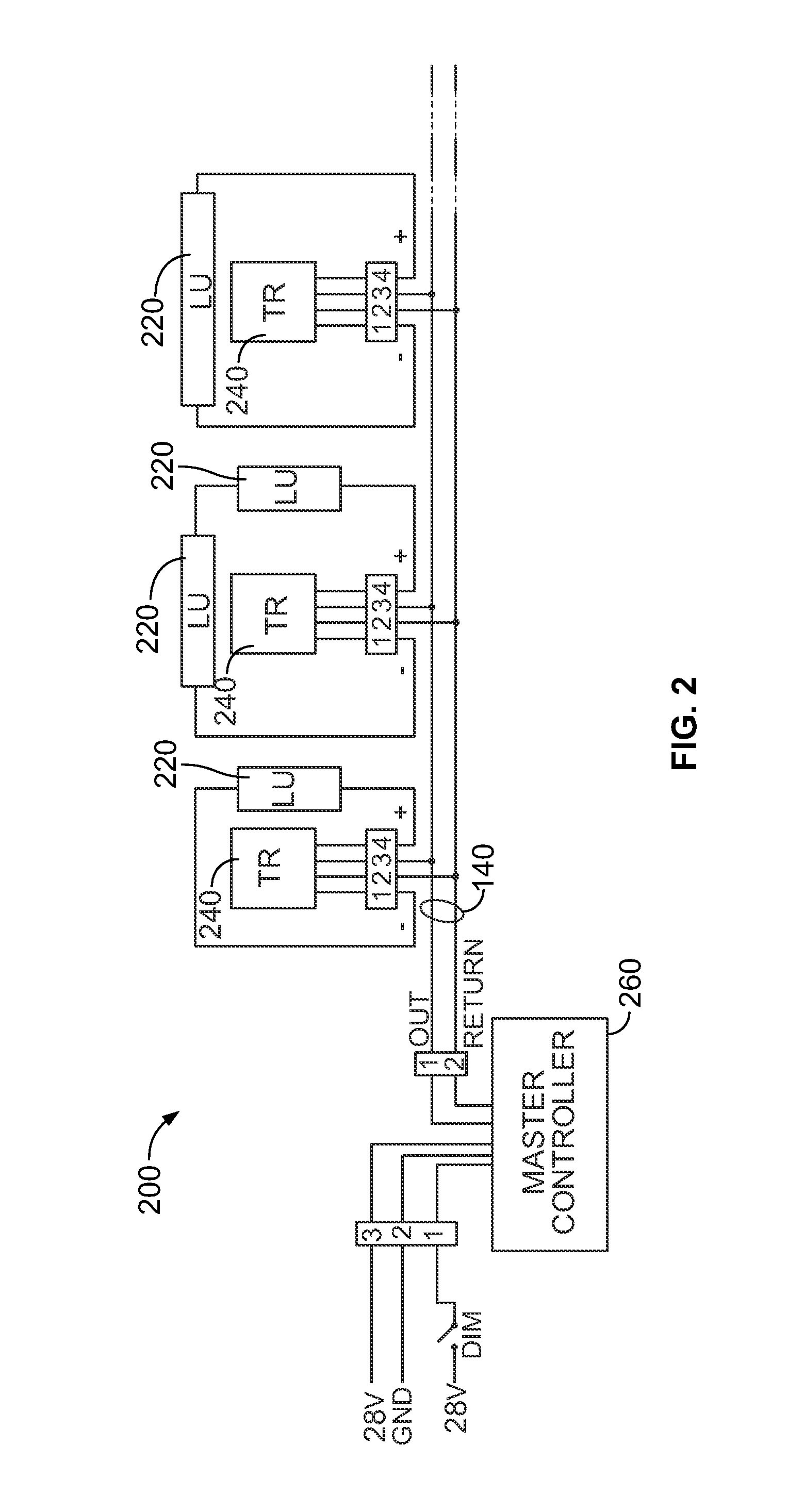 LED lighting system for retrofitting an aircraft cabin fluorescent lighting system