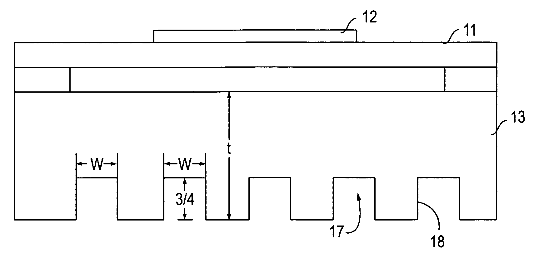 Capacitive membrane ultrasonic transducers with reduced bulk wave generation and method