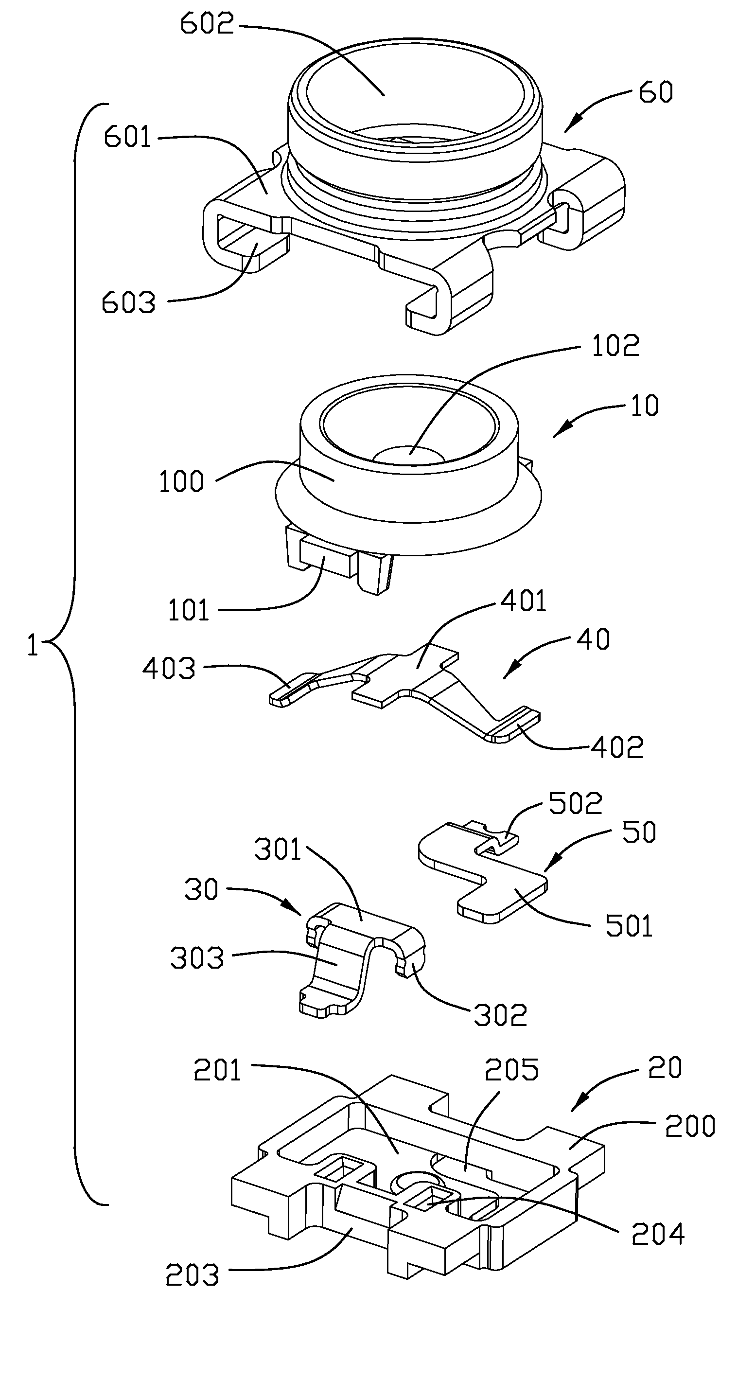 Coaxial connector with a new type of contact