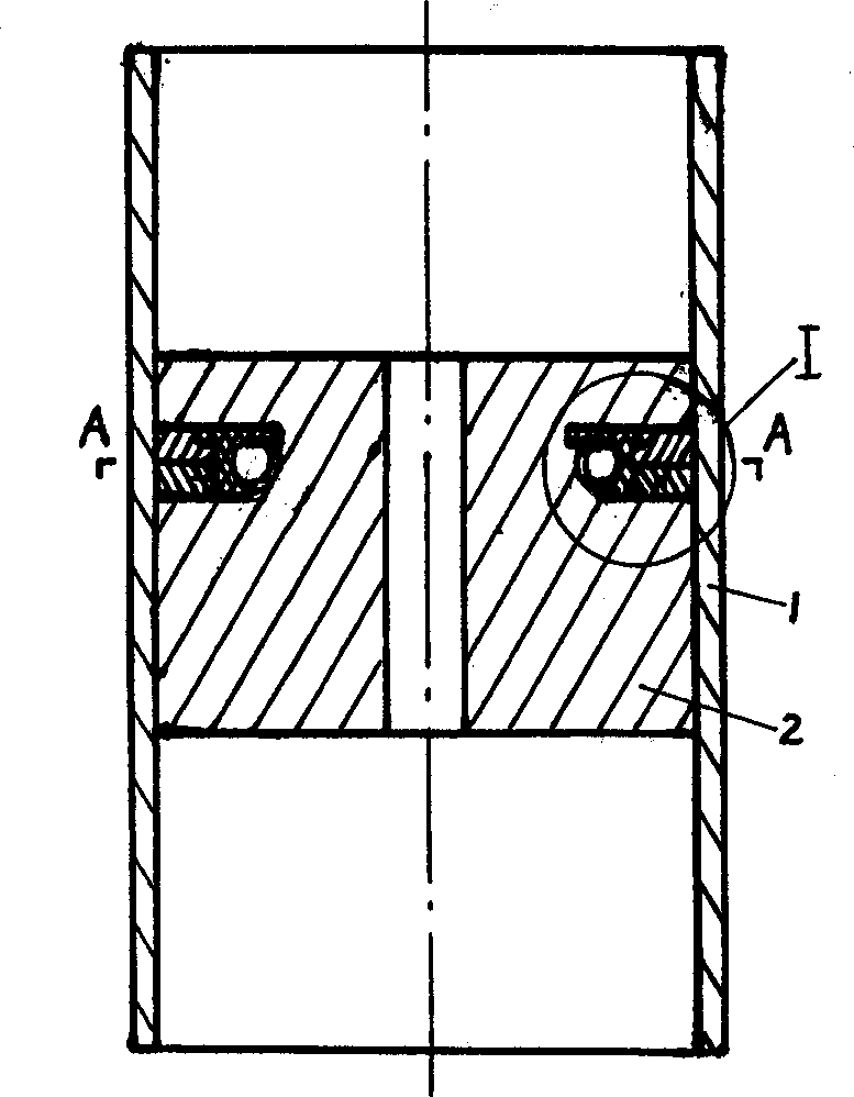 Completely closed piston and piston ring assembly