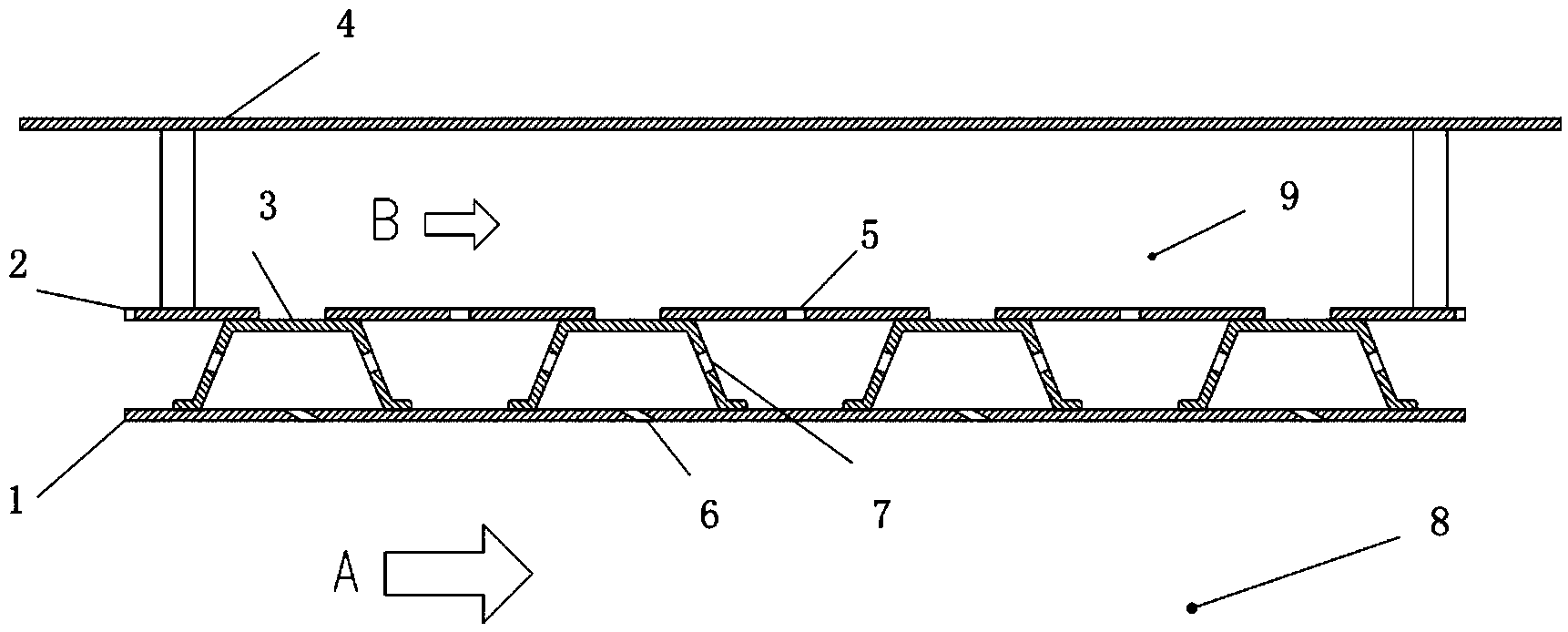 Double-layer-wall heat insulation screen used for afterburner