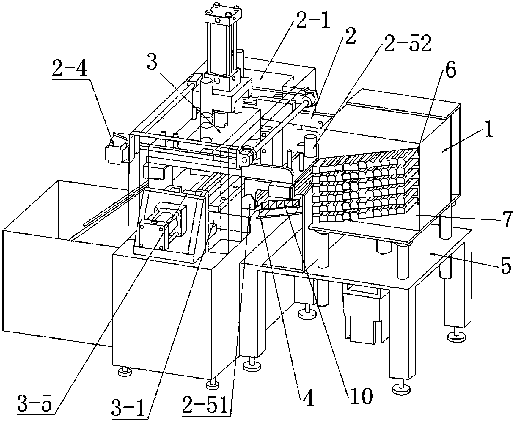 Automatic feeding and extrusion forming machine