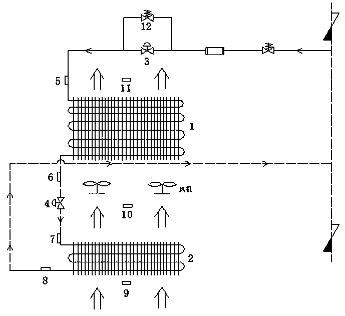 Control method for defrosting without shutdown and refrigeration device