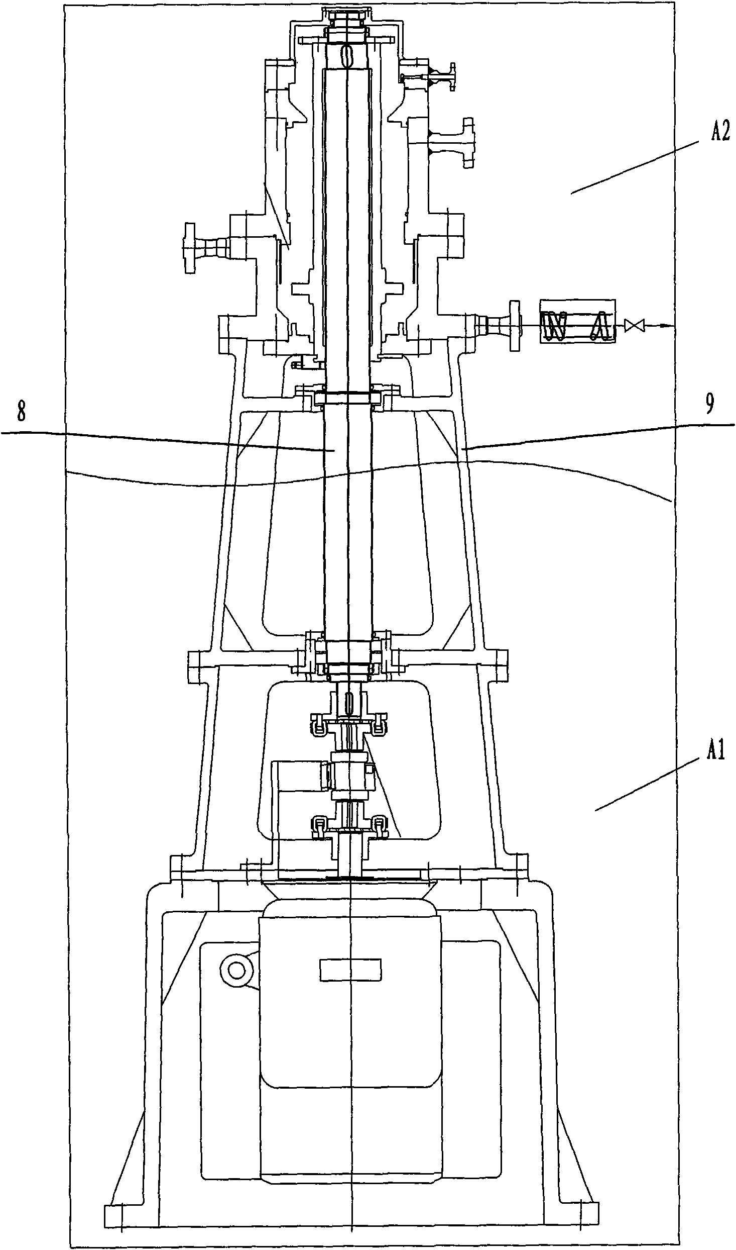 Mechanical seal test device for nuclear main pump