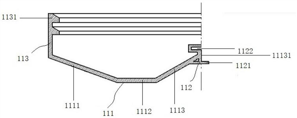 A high-safety horizontal explosion-proof tank door body and horizontal explosion-proof tank capable of realizing labyrinth sealing