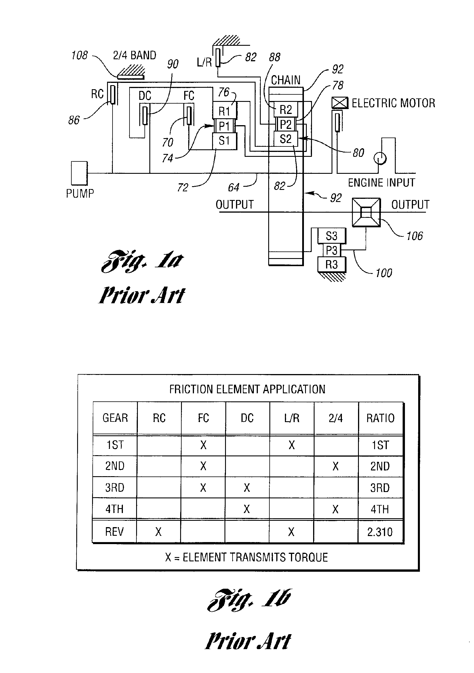 Hybrid vehicle powertrain with a multiple-ratio power transmission mechanism