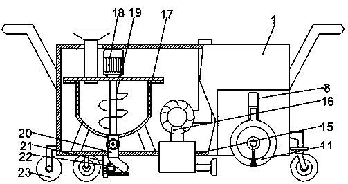 Cement road repairing machine