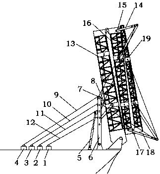 Winch automatic controlling type three-section folding conveyor