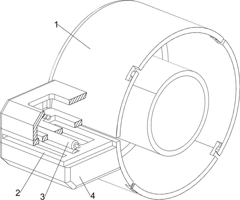 Emergency bandage cutting device for burn department