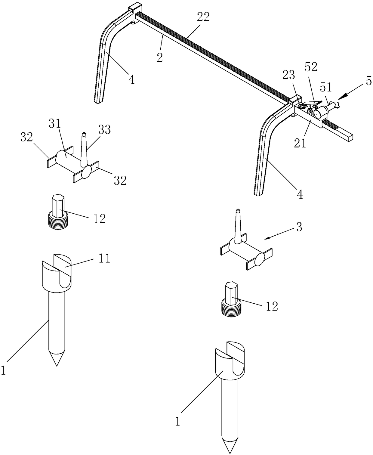 Distracter for intervertebral implant implantation