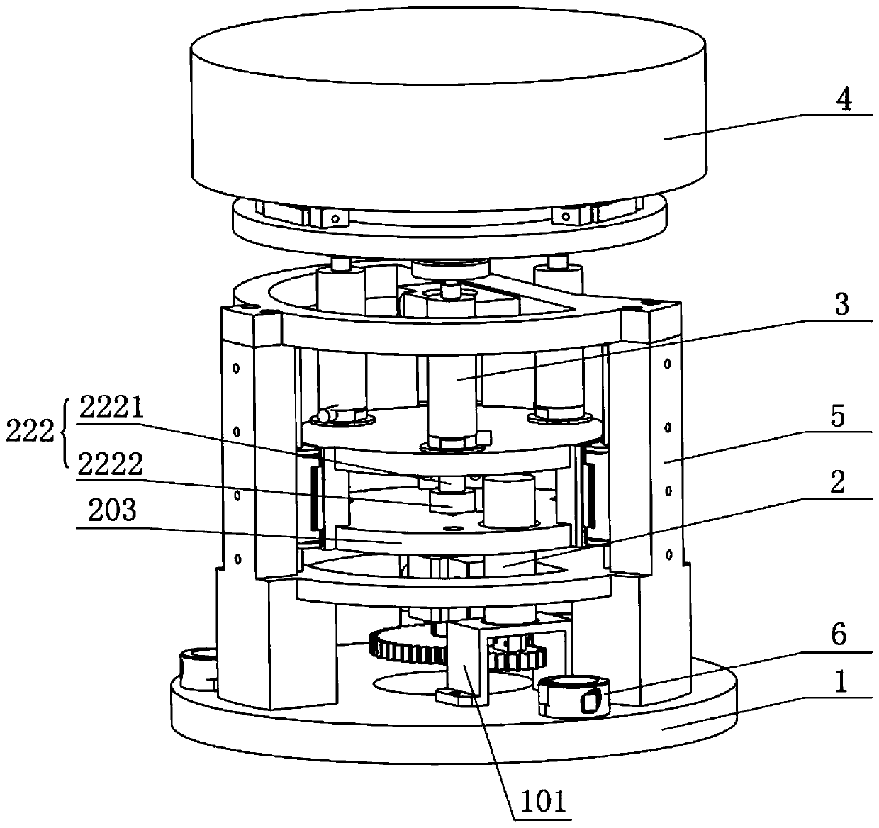 Plane linear displacement drive device and control method thereof