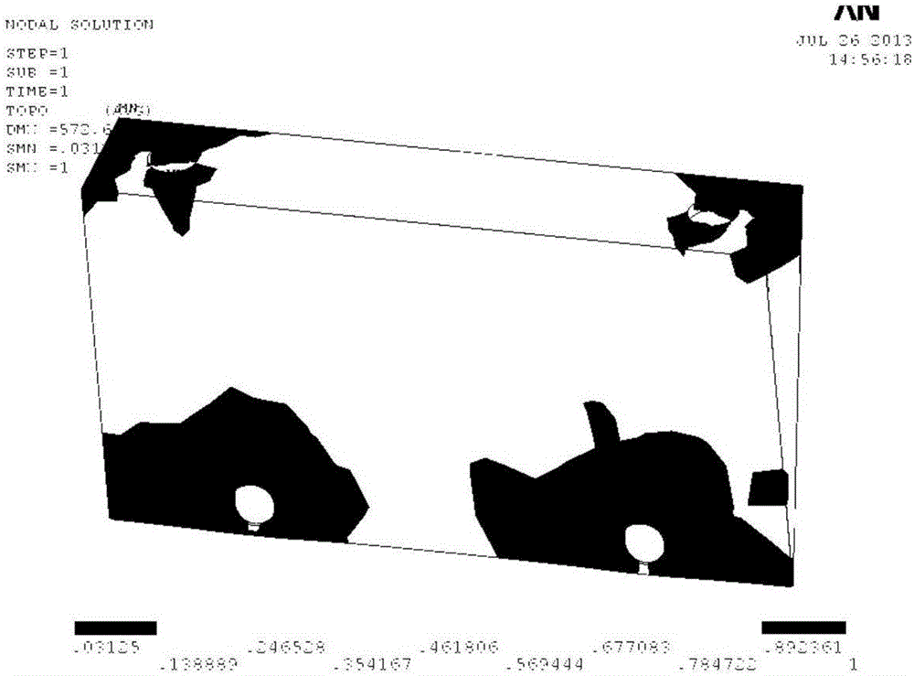 Method for optimized design of external support of engine