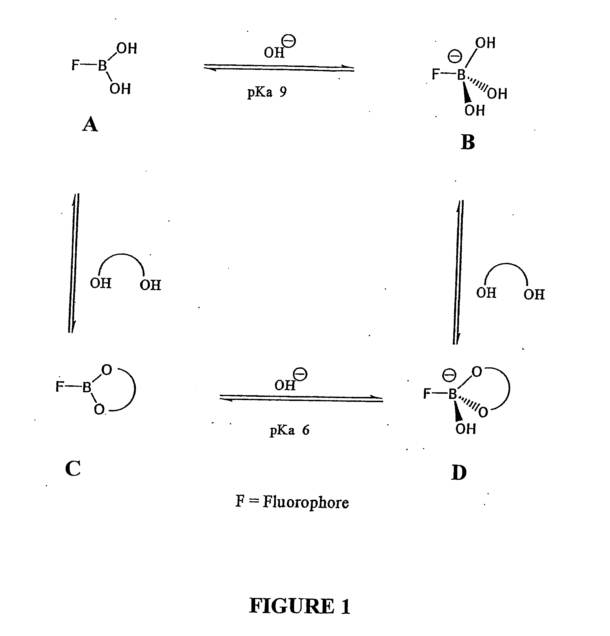 Quaternary nitrogen heterocyclic compounds for detecting aqueous monosaccharides in physiological fluids