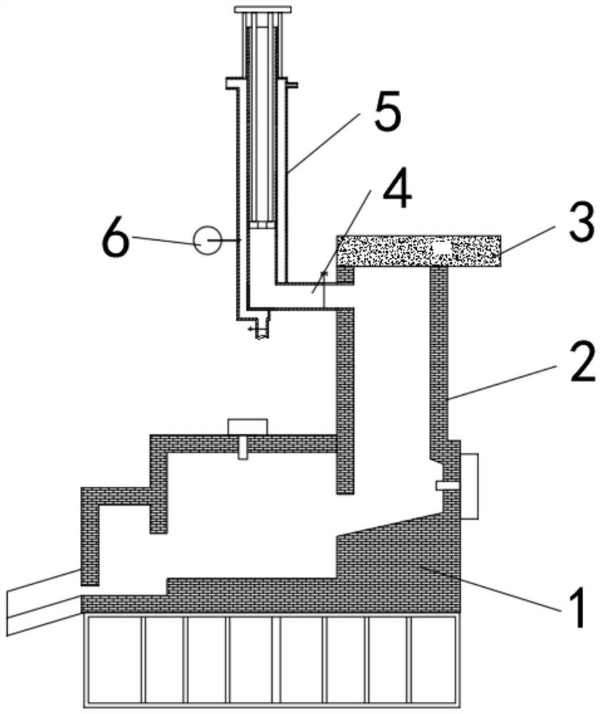 Aluminum alloy continuous melting furnace utilizing waste heat to regenerate resin sand