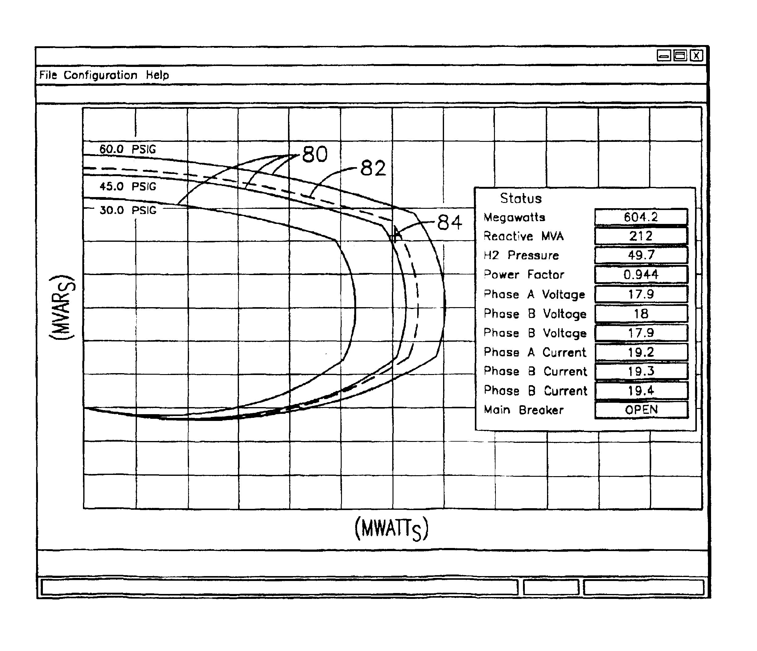 Method and system for operating a generator using a dynamic capability curve