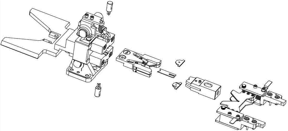 Pork sausage tying and cutting device