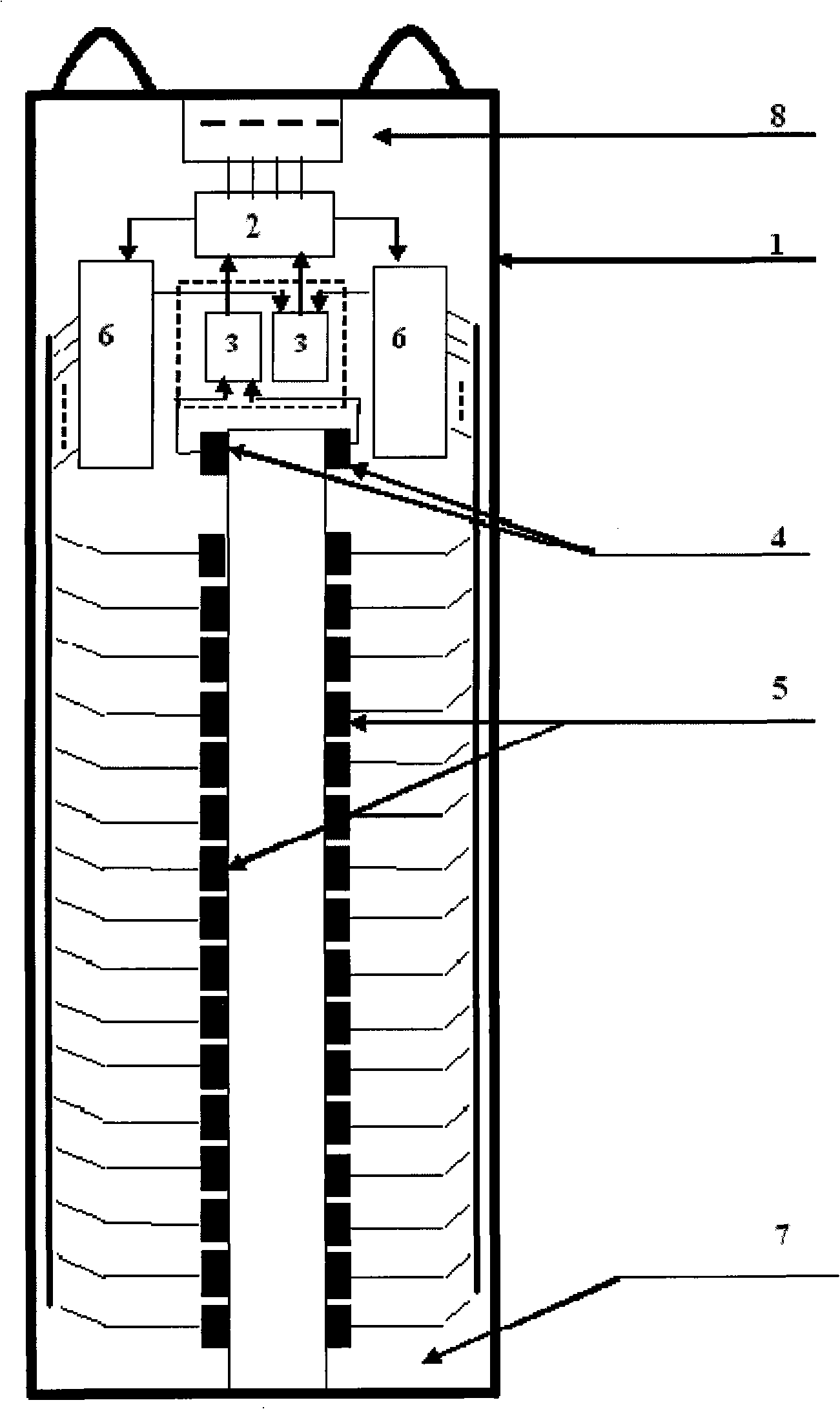 Capacitance ratio type ice-covering thickness sensor and its detection method