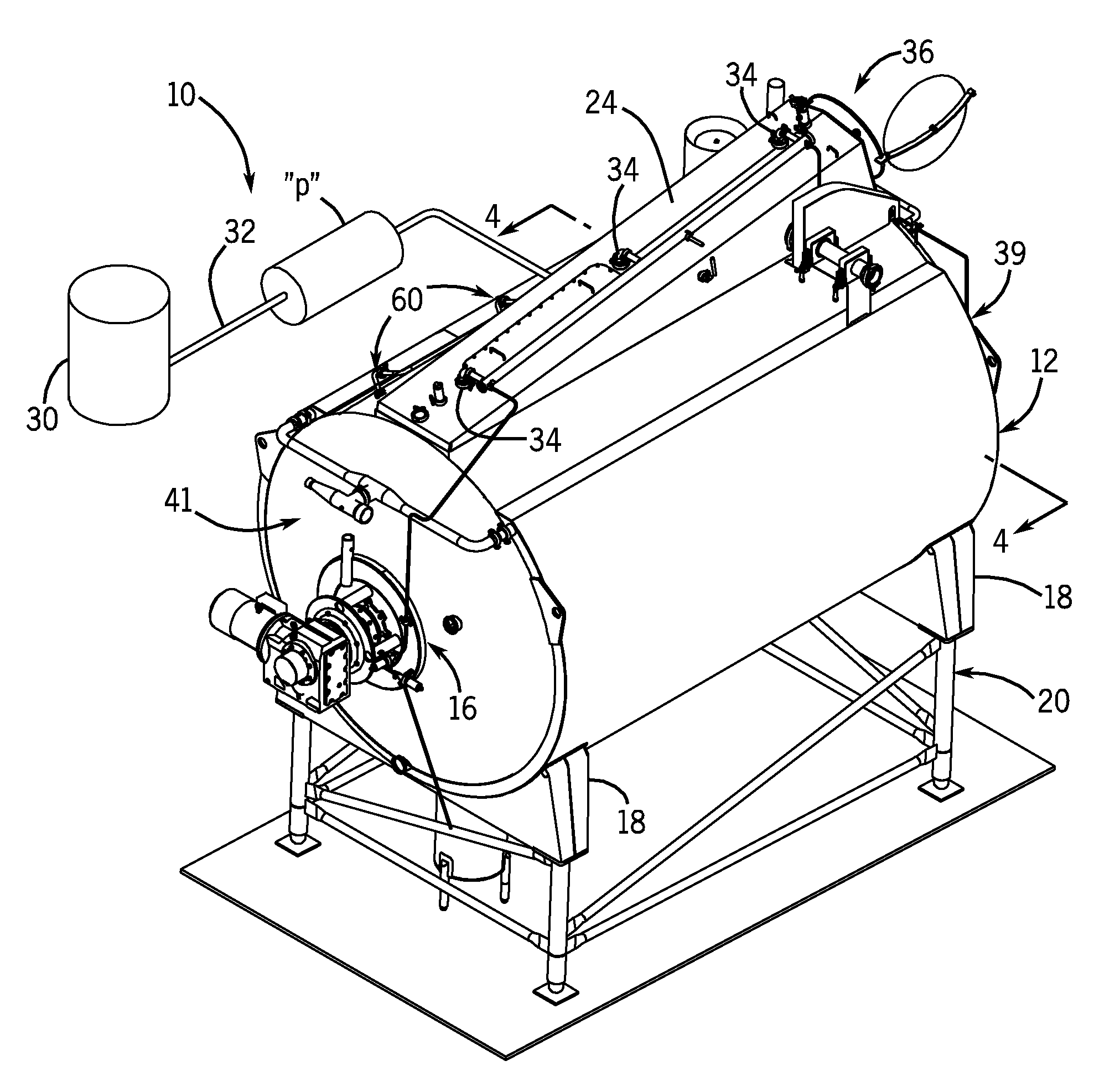 Cheese vat having fluid accessible seal assembly