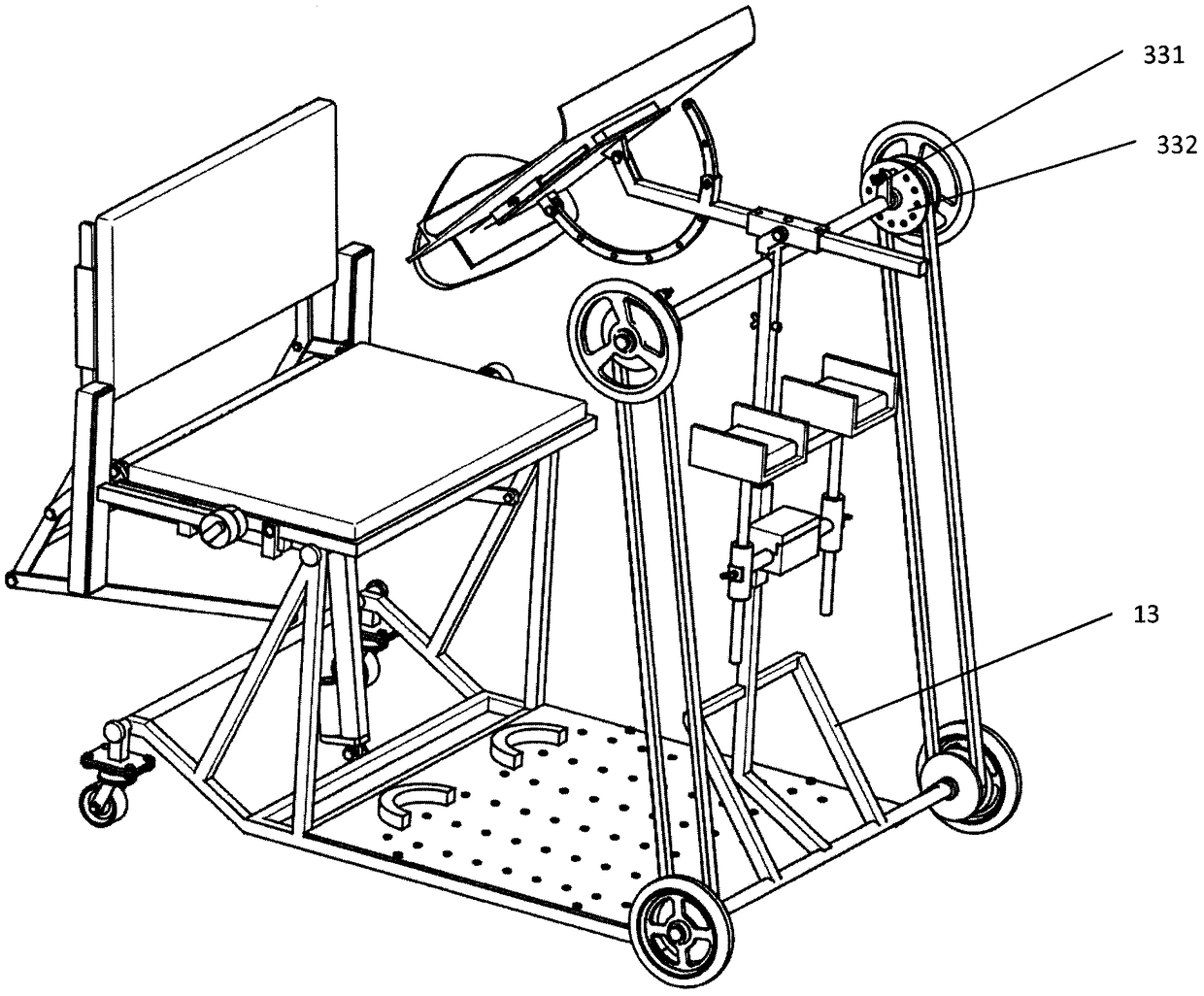 Indoor standing auxiliary vehicle