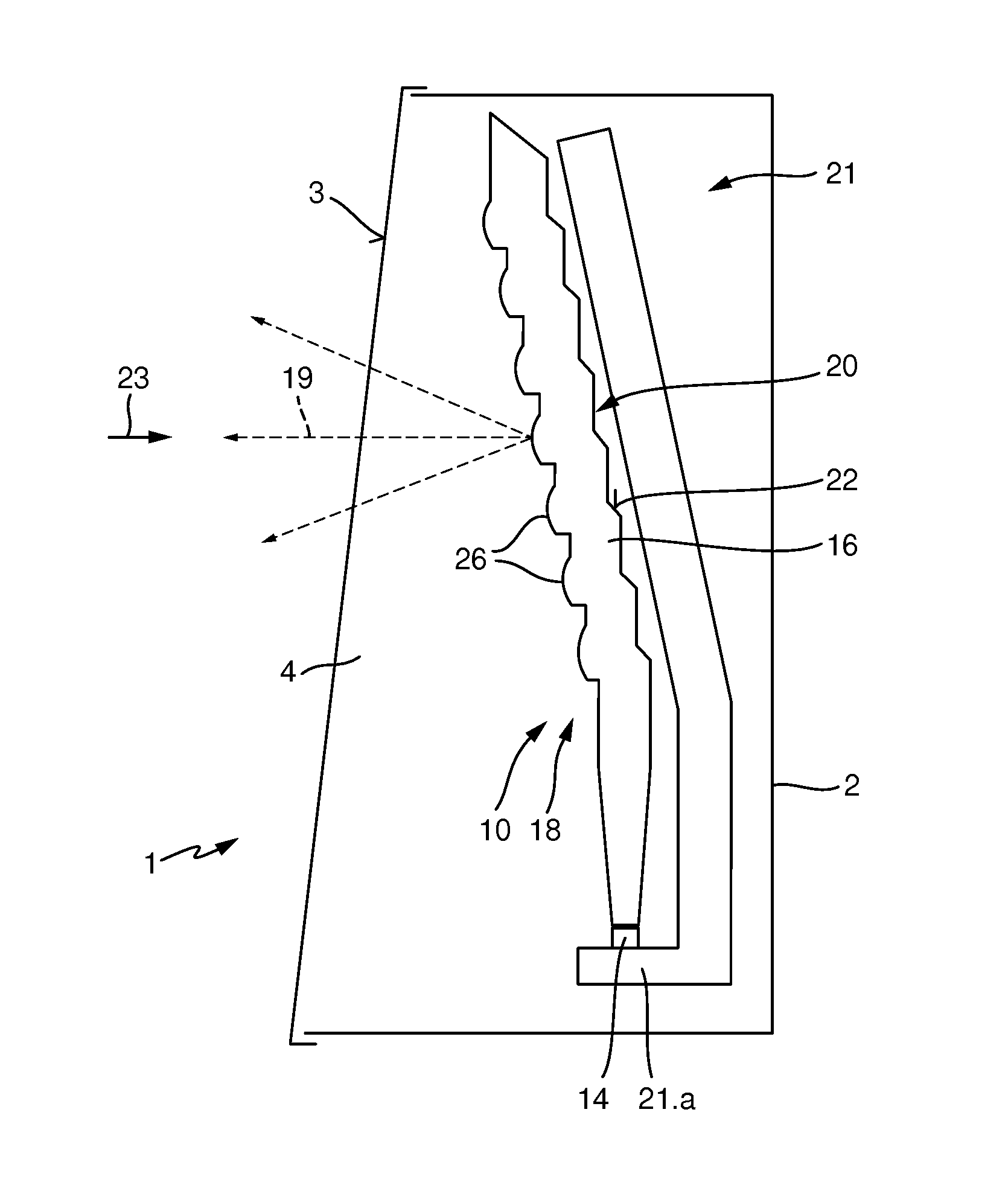 Motor vehicle light with a light conductor and a shield that is visible through the light conductor