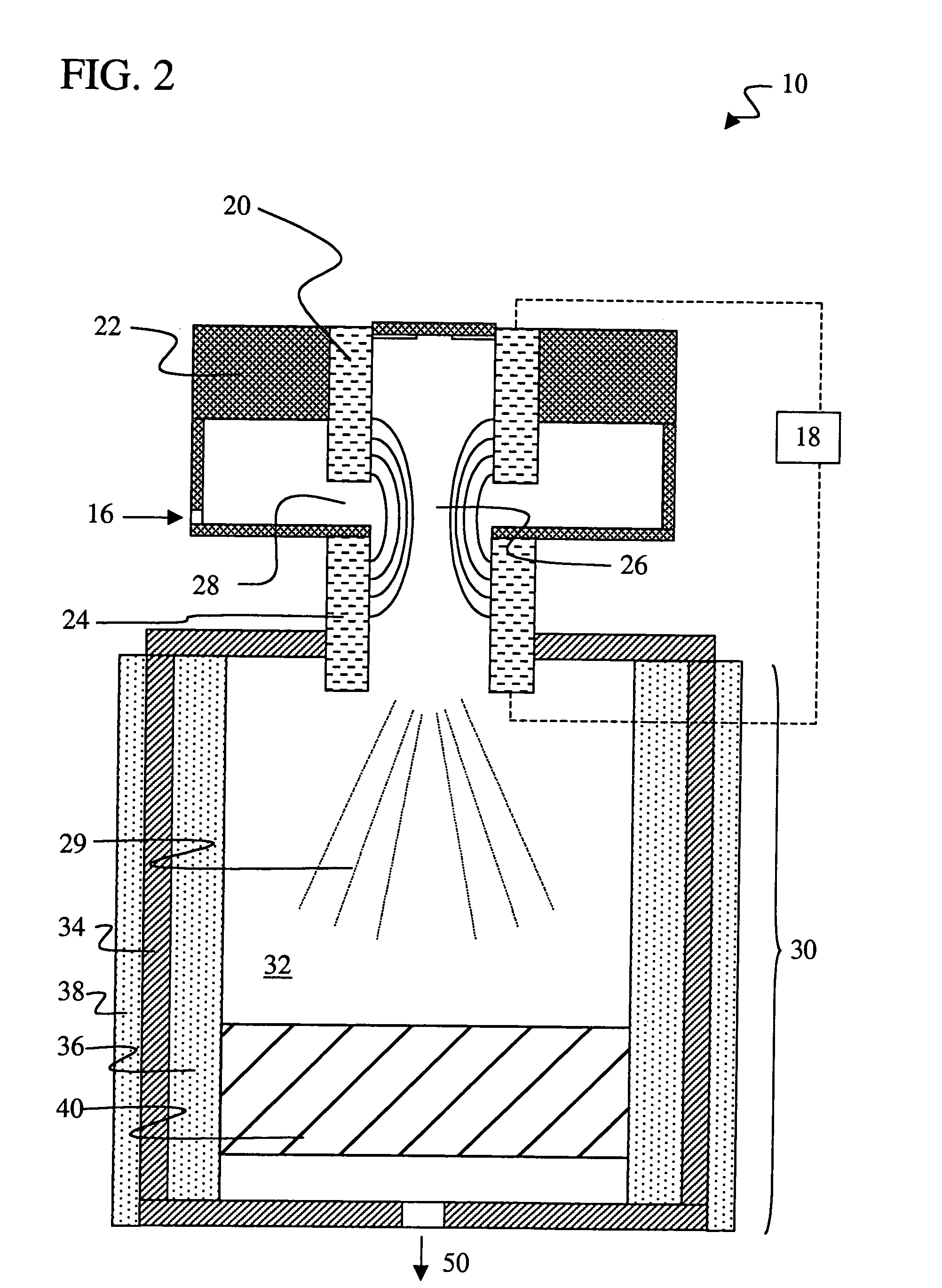 Low current plasmatron fuel converter having enlarged volume discharges