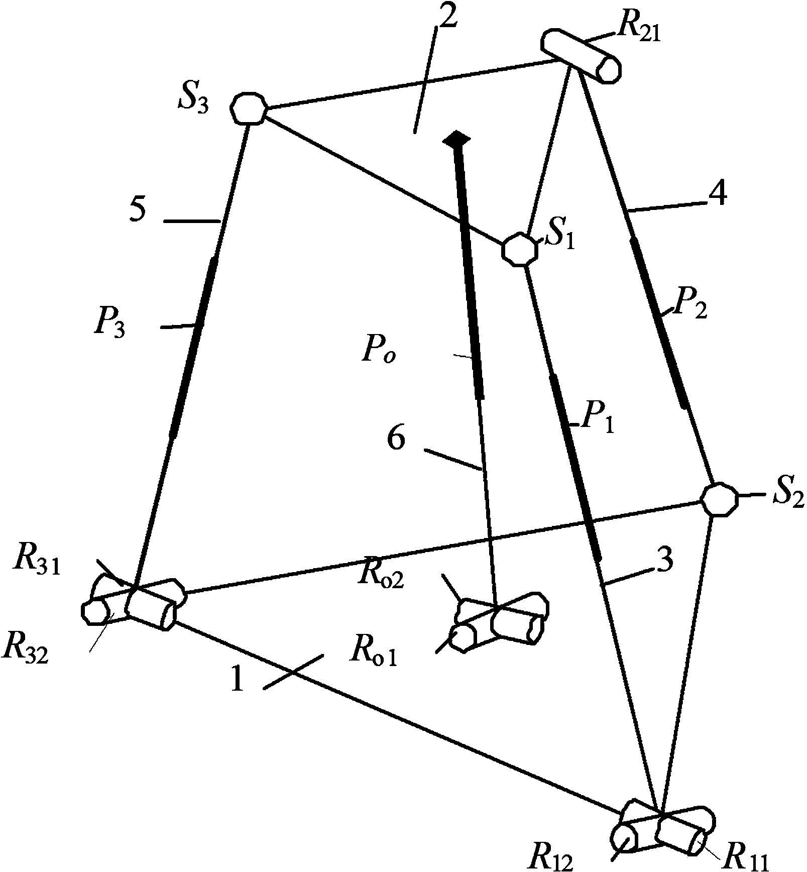 Overconstrained parallel mechanism with equivalent Tricept mechanical movement