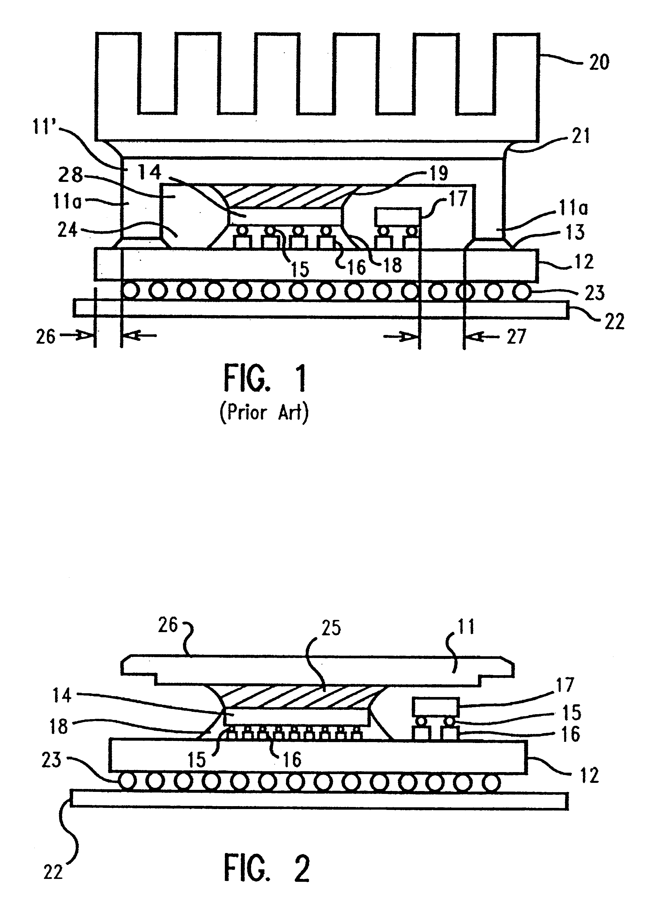 Method for direct attachment of a chip to a cooling member