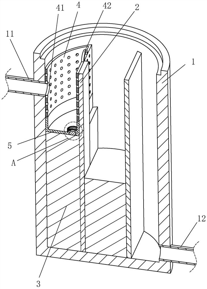 A pressure energy dissipation well for connecting sewage pipe network under a dam and its construction technology