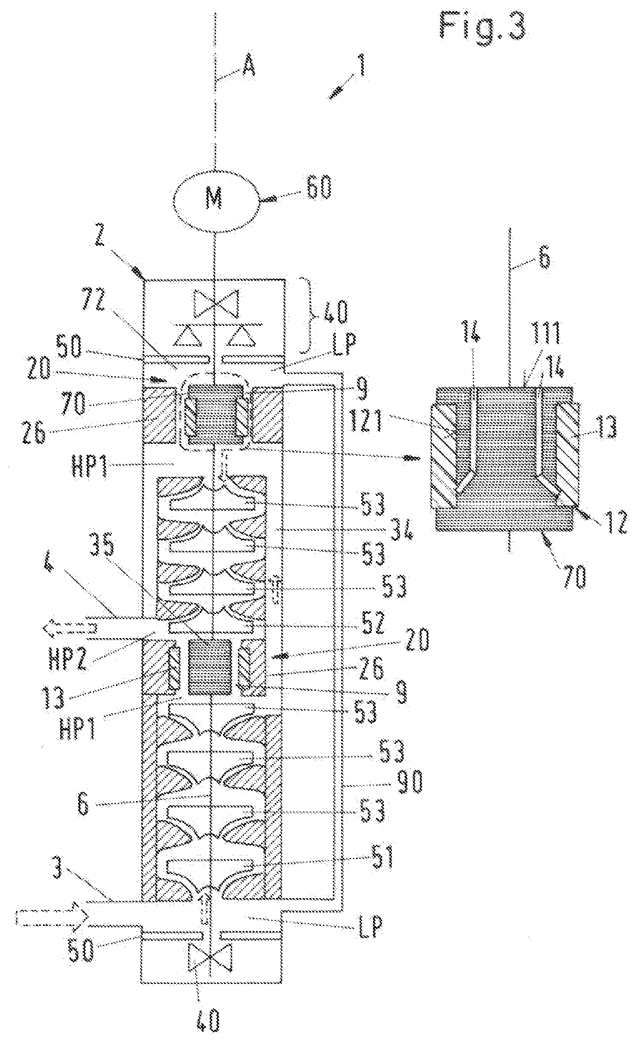 Pump for conveying a fluid