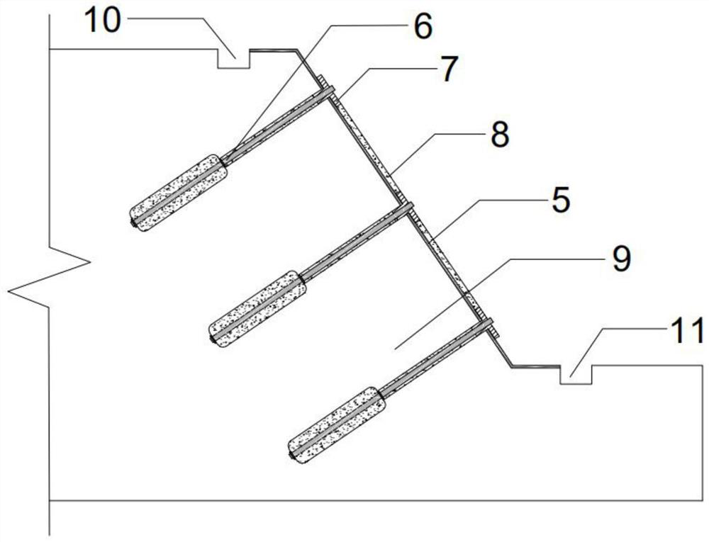 Soil nail, side slope reinforcing structure and construction method thereof