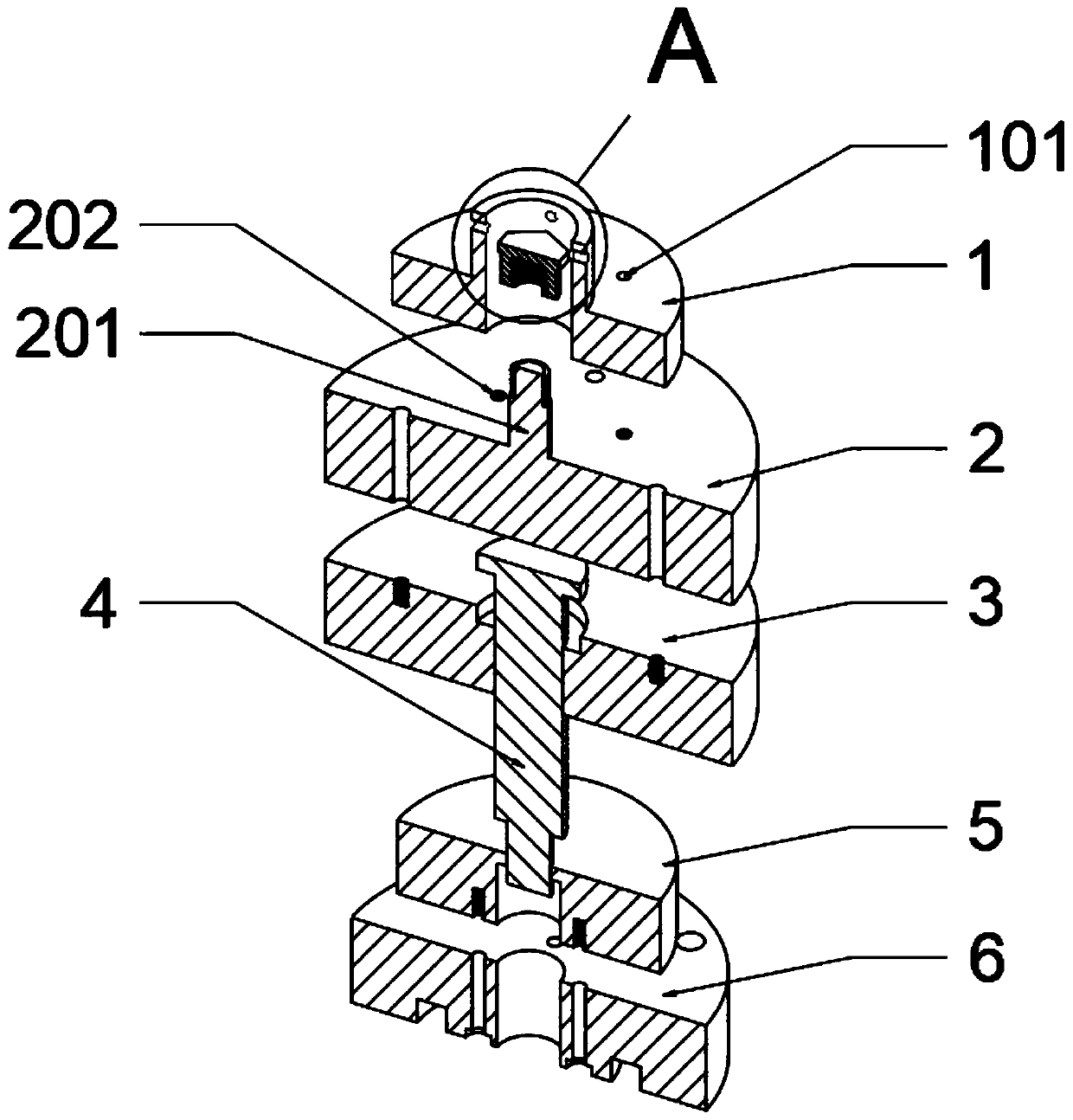 Simplified punching die